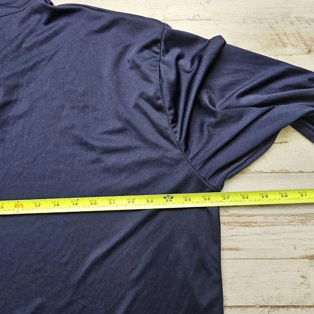Reebok Mens 2XL Blue Long Sleeve Pullover Golf 1/4 Zip Lightweight Jacket (Logo)